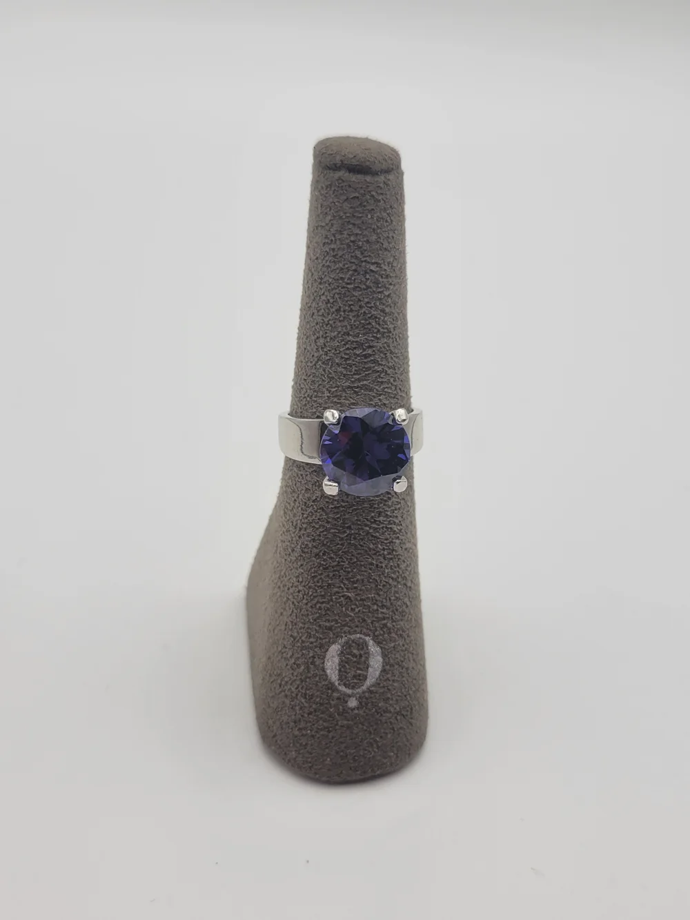 Sterling Silver With Simulated Tanzanite Ring Size 6.75